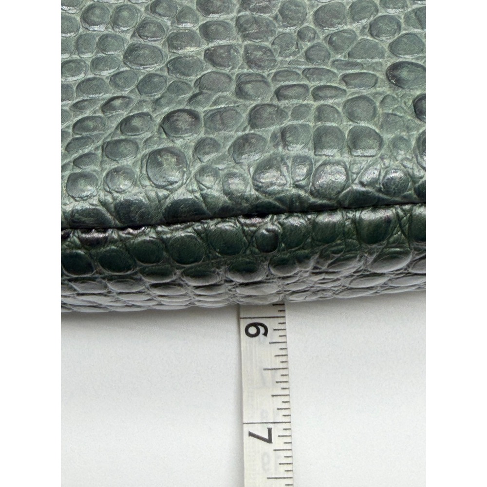 Clare V Midi Sac Croc Embossed Leather Handbag Women OS Green Crossbody Bag - Picture 10 of 12